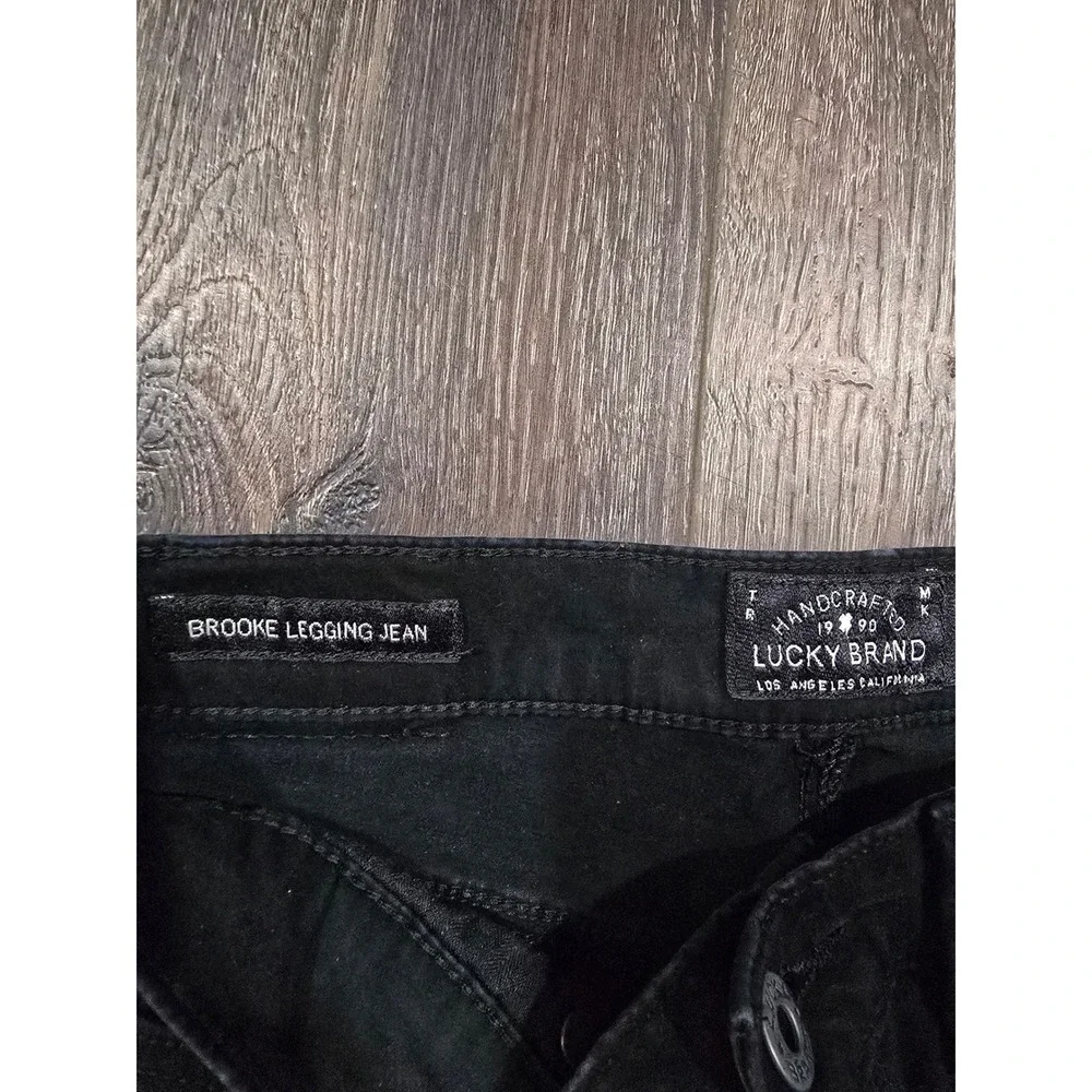 Lucky Brand Brooke Legging Jeans Womens 6/28 Black Skinny Mid Rise Denim Pants